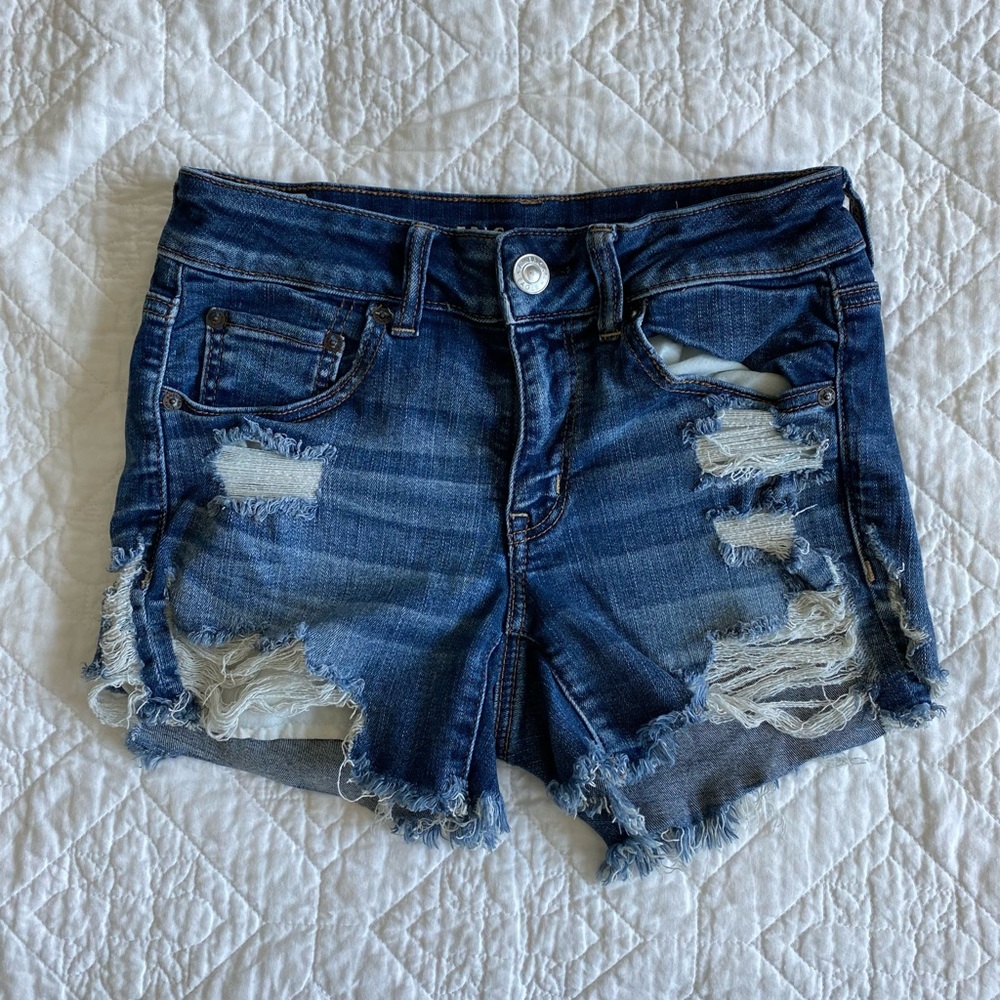 Ne(x)t Level Stretch Midi Ripped Shorts
